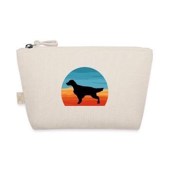 Englisch Setter Hundeliebhaber Silhouette Vintage Sonnenuntergang - Bio-Täschchen - Natur - Vorne