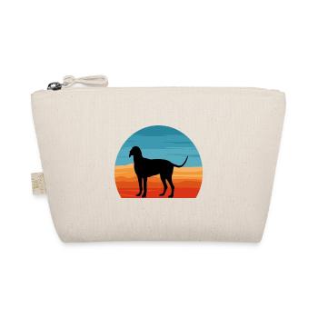 Billy Dog Silhouette Vintage Sonnenuntergang für Hundeliebhaber - Bio-Täschchen - Natur - Vorne