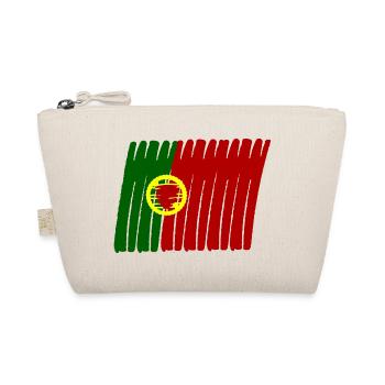Portugal Lissabon Flag Flagge painted gemalt - Bio-Täschchen - Natur - Vorne