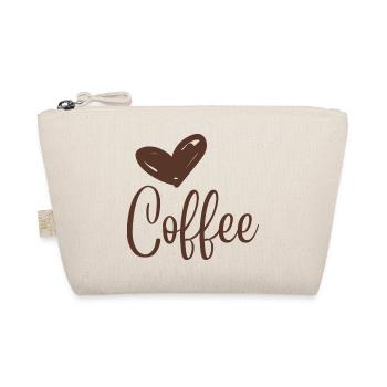 Kaffeeliebe in Kalligrafie-Print - Bio-Täschchen - Natur - Vorne