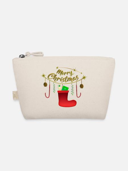 Merry Christmas - Bio-Täschchen - Natur