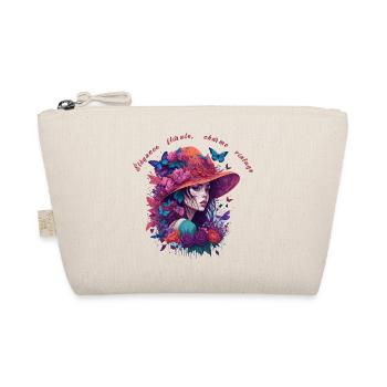 Florale Eleganz Vintage-Charme 2 - Bio-Täschchen - Natur - Vorne