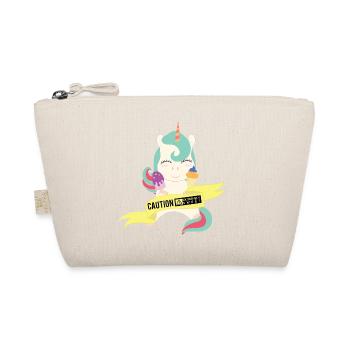 Caution Extremely Sweet - Einhorn mit Eis - Bio-Täschchen - Natur - Vorne
