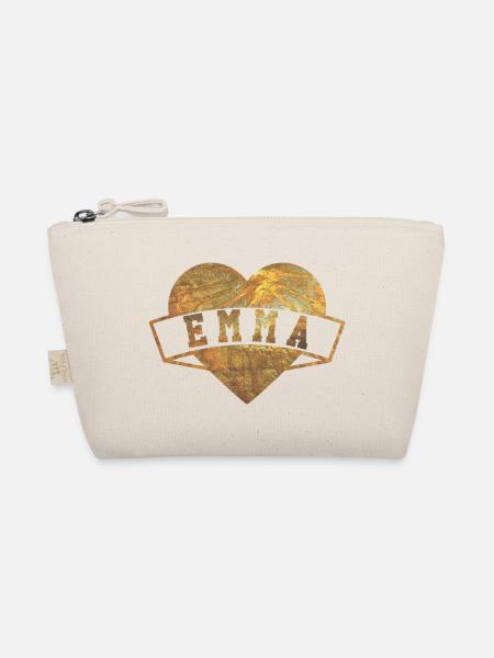 Emma Herzen Gold - Bio-Täschchen - Natur