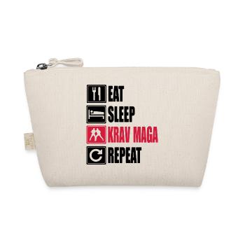 Eat-Sleep-KravMaga-Repeat - Bio-Täschchen - Natur - Vorne
