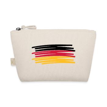 Deutschland Farben Stift gemalt Fahne - Bio-Täschchen - Natur - Vorne