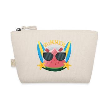 Summer Wassermelone mit Sonnenbrille - Bio-Täschchen - Natur - Vorne