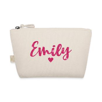 Emily Herz Pink - Bio-Täschchen - Natur - Vorne