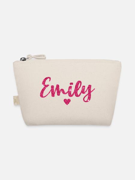 Emily Herz Pink - Bio-Täschchen - Natur