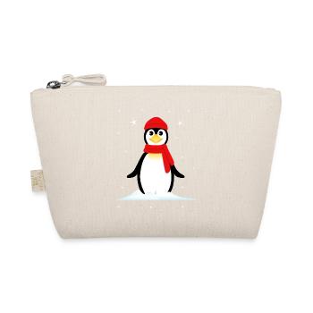 Pinguin Schnee Sterne - Bio-Täschchen - Natur - Vorne