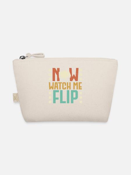 Now Watch Me Flip Trampolining Trampolin - Bio-Täschchen - Natur