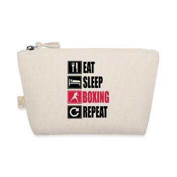 Eat-Sleep-Boxing-Repeat - Bio-Täschchen - Natur - Vorne