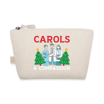 Carols & Compassion Krankenschwester Weihnachten - Bio-Täschchen - Natur - Vorne