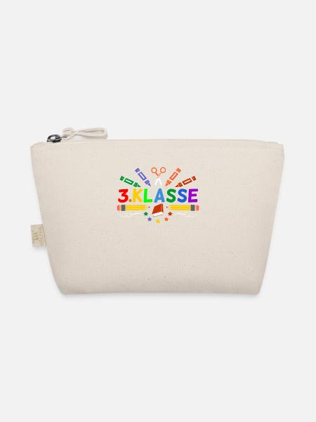 3.Klasse Geschenk Erster Schultag Schulanfang Drit - Bio-Täschchen - Natur