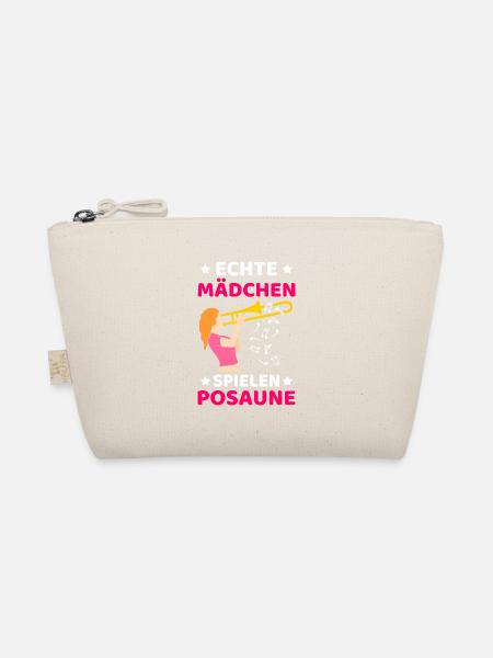 Echte Mädchen Spielen Posaune Posaunistin Posaunes - Bio-Täschchen - Natur