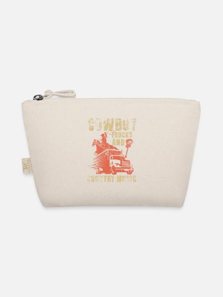 Cowboy Truck Country Music Western Vintage - Bio-Täschchen - Natur
