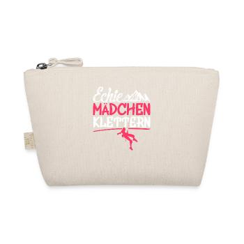 Echte Mädchen Klettern Damen Climbing Climben - Bio-Täschchen - Natur - Vorne