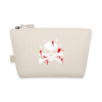 Totenschädel Retro Blut Blutig Schädel Vintage - Bio-Täschchen - Natur - Vorne