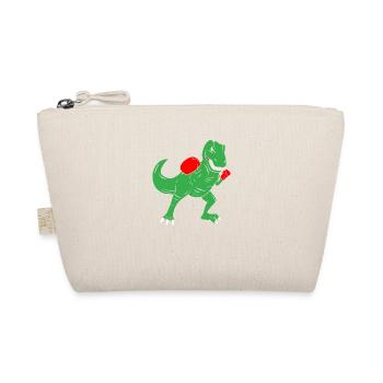 Boxerkind Boxendes Kind Trex Dino Junge Boxerjunge - Bio-Täschchen - Natur - Vorne