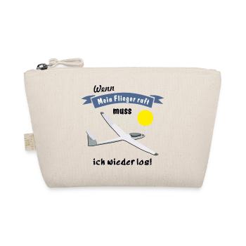 wenn mein flieger ruft - Bio-Täschchen - Natur - Vorne