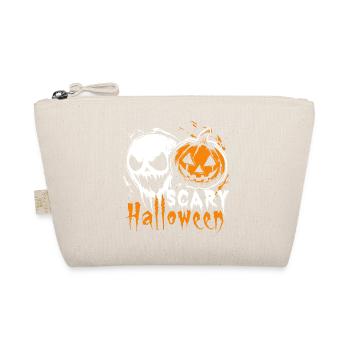Scary Halloween Kürbis Kostüm - gruselig - Bio-Täschchen - Natur - Vorne