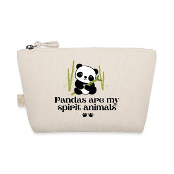 Pandas sind mein Geisttier - Bio-Täschchen - Natur - Vorne