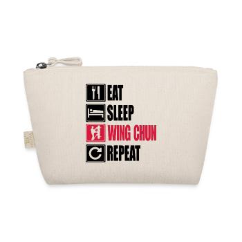 Eat-Sleep-WingChun-Repeat - Bio-Täschchen - Natur - Vorne