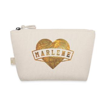 Marlene Herzen Gold - Bio-Täschchen - Natur - Vorne