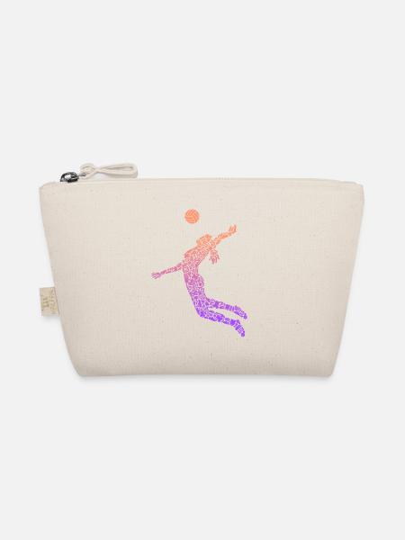 Volleyballerin Symbole Frauen Mädchen Volleyball - Bio-Täschchen - Natur