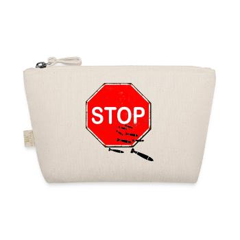 stop bombs - stoppt die Bombenangriffe - Peace - Bio-Täschchen - Natur - Vorne