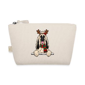 Weihnachten Afghanischer Windhund - Bio-Täschchen - Natur - Vorne