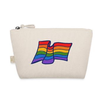 Stolz Regenbogenwelle - Bio-Täschchen - Natur - Vorne