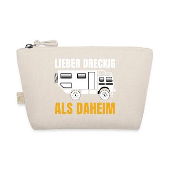Lieber dreckig als daheim – Offroad Spruch - Bio-Täschchen - Natur - Vorne