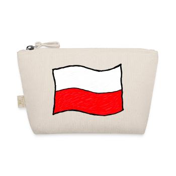 Handgezeichnete polnische Flagge - Bio-Täschchen - Natur - Vorne