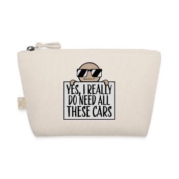 Yes I Really Do Need All These Cars Frecher Spruch - Bio-Täschchen - Natur - Vorne