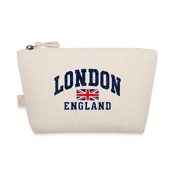 London - England - Union Jack - Vintage - Bio-Täschchen - Natur - Vorne