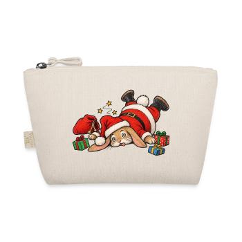 Lustiger gefallener Hase Winter-Paket-Hasen-Humor - Bio-Täschchen - Natur - Vorne