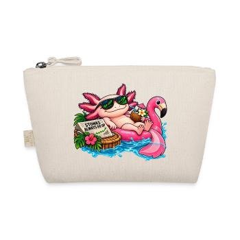 Axolotl im Pool – Stonks Börsen Humor - Bio-Täschchen - Natur - Vorne