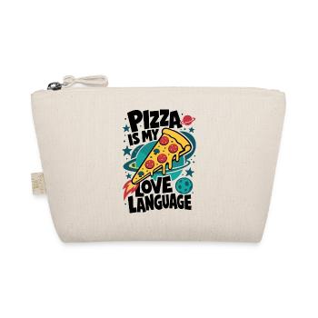 Pizza Is My Love Language – Pizzarakete - Bio-Täschchen - Natur - Vorne