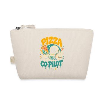 Pizza Is My Co-Pilot – Astronaut mit Pizzastück - Bio-Täschchen - Natur - Vorne