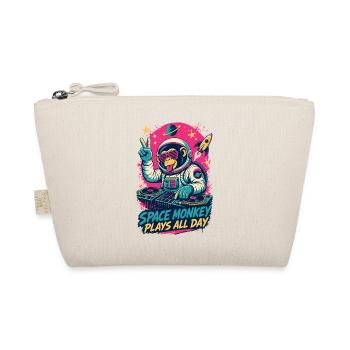 Affen-DJ im Weltraum – Space Monkey Plays All Day - Bio-Täschchen - Natur - Vorne