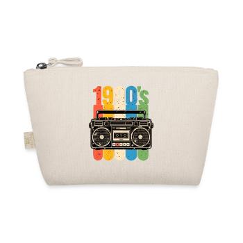 1990er Stereo und Kassetten Nostalgie - Bio-Täschchen - Natur - Vorne