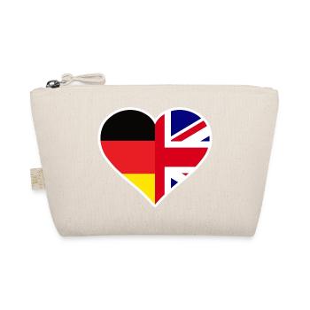 Germany Great Britain Heart - Bio-Täschchen - Natur - Vorne