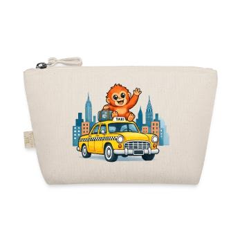 Affe auf'm Taxi City Adventure - Bio-Täschchen - Natur - Vorne