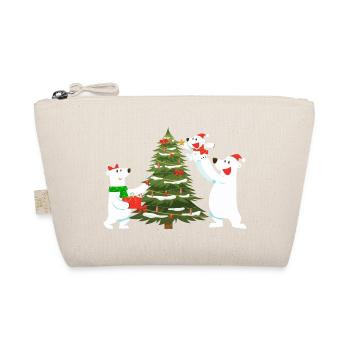 Eis-Weihnachtsbaumbären - Bio-Täschchen - Natur - Vorne