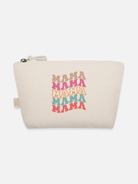 Wellige Regenbogen-Mama - Bio-Täschchen - Natur