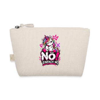 NO! Einhorn Graffiti Punk - Bio-Täschchen - Natur - Vorne