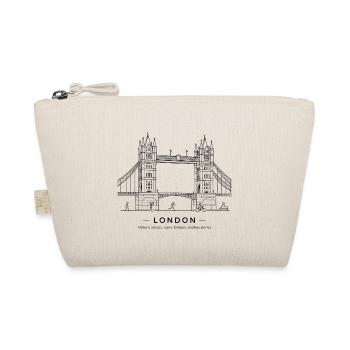 London — Tower Bridge Line Art - Bio-Täschchen - Natur - Vorne