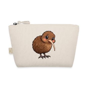 Kawaii Kiwi – Süßer Vogel aus Neuseeland - Bio-Täschchen - Natur - Vorne