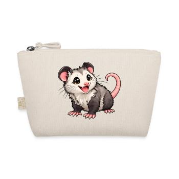 Kawaii Opossum – Süßer Beutelratten-Charme - Bio-Täschchen - Natur - Vorne